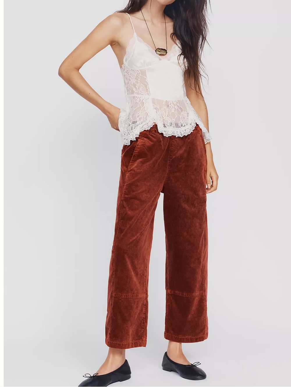 Anthropologie the Izzie Relaxed Pull-On Barrel
Trousers by Pilcro: Corduroy M